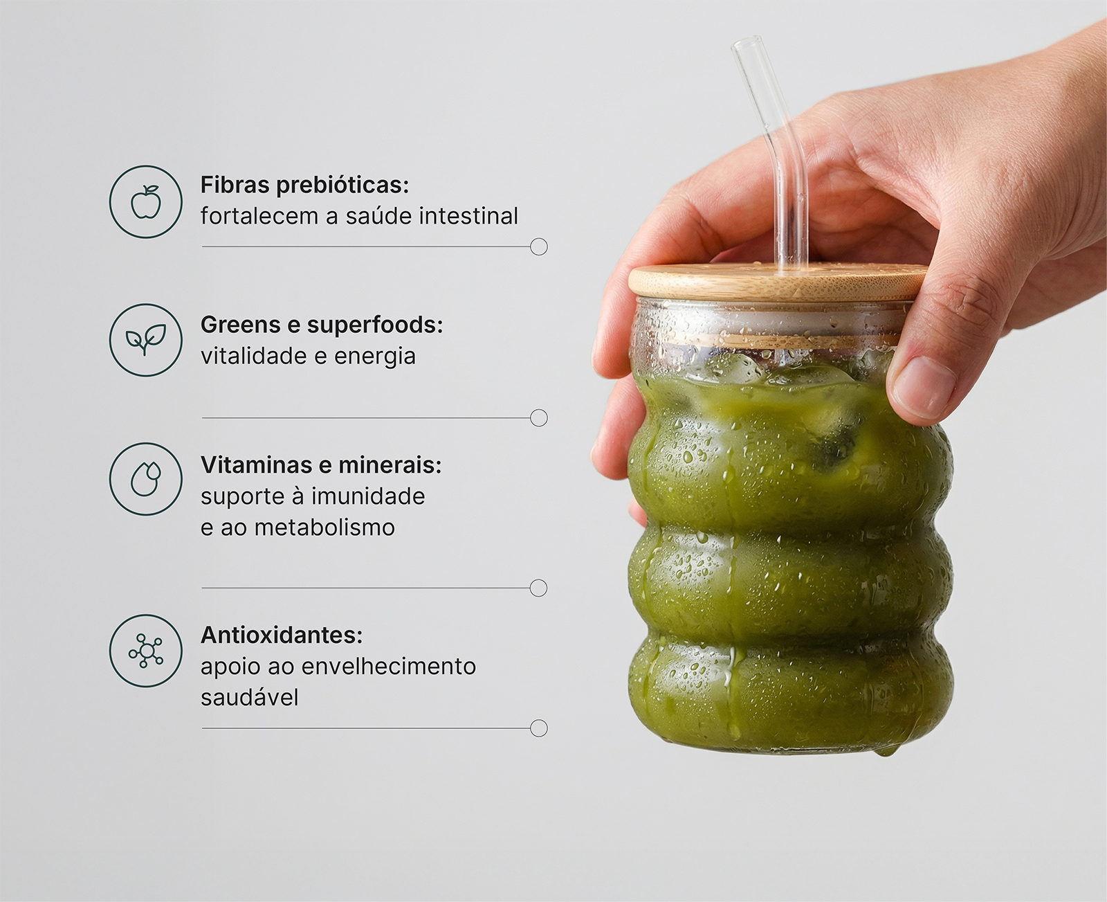 FLOW - Bebida funcional em pó com fibras e vitaminas - Sabor Limão (300g)